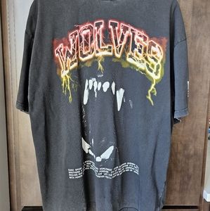 Darc Sport Blood Thunder Premium Oversized Vintage Tee in Wolf Gray - Large